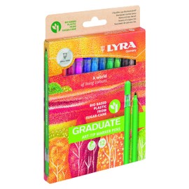 LYRA Graduate Art-Tip Markers, Assorted Colors, Pack of 12