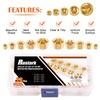 Rustak 23 Pcs Brass Pipe Plugs Assortment Set 1/8" 1/4"