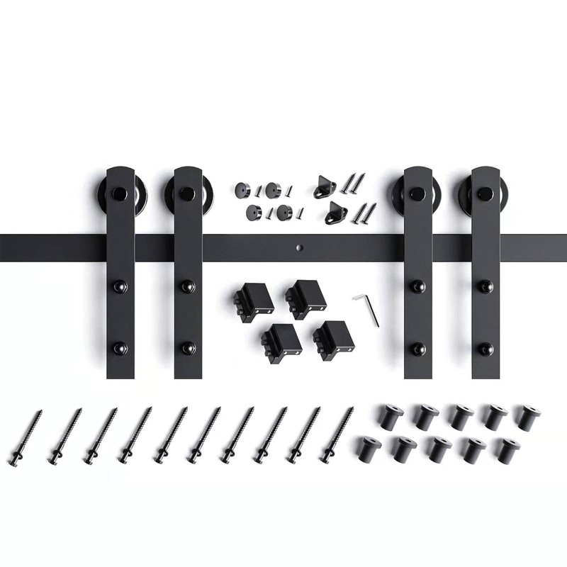 EaseLife 16 FT Double Doors Sliding Barn Door Hardware Track