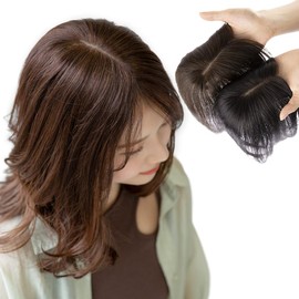 Bright Lara hp002-CBR Hand Planted Hairpiece Human Hair Wig, Top Cover, Whorl, Top Hairpiece, Human Hair Wig, Wig,