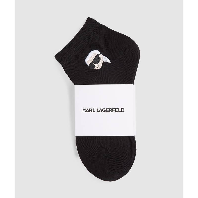 Karl Lagerfeld Donna K/Ikon Sneaker Sock (3 Pack) Black/White/Grey 35-38