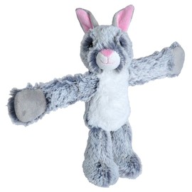 Wild Republic Hugger Bunny Rabbit Snap Bracelet, Gift for Kids, Plush Toy, Fill is Spun Recycled Water Bottles, Eight inches, Grey, 8" (23516)