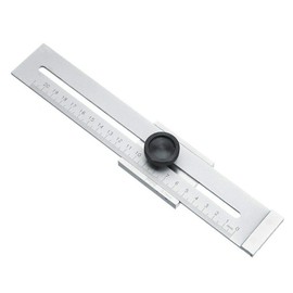 POWERTOOL Stainless Steel Ruler, 0-200mm Stainless Steel Ruler Metal Ruler Scribing Marking Gauge Cut Scraper Ruler for Woodworking Measuring