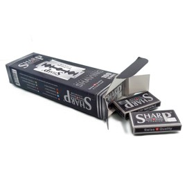 100 cuchillas de afeitar afiladas de titanio de doble filo para maquinilla de afeitar de seguridad – Cuchillas de afeitar de seguridad para hombres para un afeitado suave y limpio (1 año de suministro)