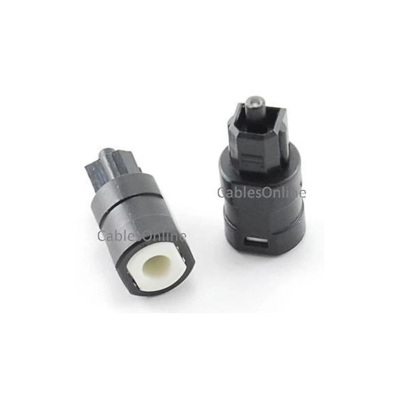 CablesOnline 2-PACK Mini Optical Female to Digital Optical Toslink Male