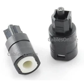 CablesOnline 2-PACK Mini Optical Female to Digital Optical Toslink Male Audio Adapter