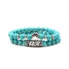 SBI Jewelry Women Turquoise Stretch Bracelet Dog Paw Print Bracelet