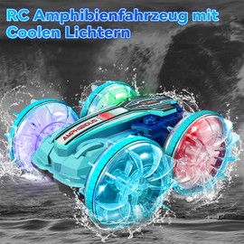 GLEEHAPY Amphibienfahrzeug Ferngesteuertes Auto ab 4 5 6 7 8 9 Jahre, Geschenk Junge RC Auto Ferngesteuert Outdoor Spielzeug Kinder für Jungen Mädchen ab 3-12 Jahre Weihnachten Geburtstags Geschenke