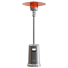 EAST OAK 50,000 BTU Patio Heater for Outdoor Use With Table Design and Wheels, Propane Patio Heater for Home and Commercial, Double-Layer Stainless Steel Burner, Stainless Steel