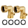 SICILAMIU 90 Degree Garden Hose Elbow with Shut Off Valves,