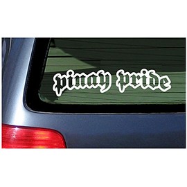 Pinay Pride Vinyl Window Decal Sticker - White Filipina Philippines Pride