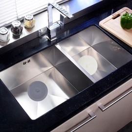 V-TOP Tub Stopper 2 Pack, 6 inches Large Silicone Drain Plug Hair Stopper Flat Suction Cover for Kitchen Gadgets Bathroom Accessories and Laundry