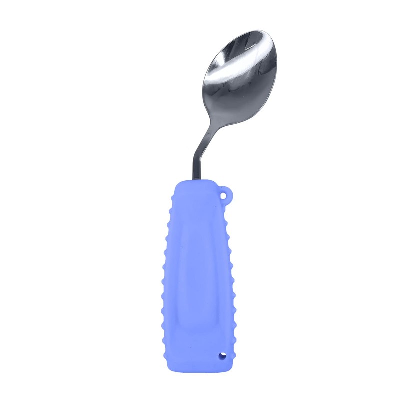 Ehucon Adaptive Weighted Silverware Utensils Angled Spoon for Hand Tremors