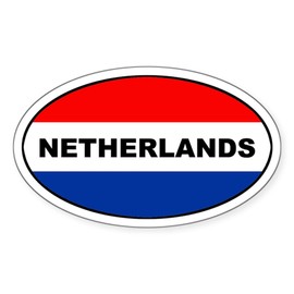 CafePress Dutch/The Netherlands Flag Oval Sticker Oval Car Bumper Sticker