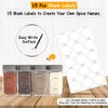 Pack of 105 Clear Spice Stickers Labels for Jars and