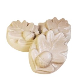3 pc Fall Acorns Shea Butter & Goatmilk Soap Set - Vanilla-Almond Scented Large Oval Bars