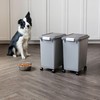 IRIS USA Dog Food Storage Container with Wheels, Airtight Lid,