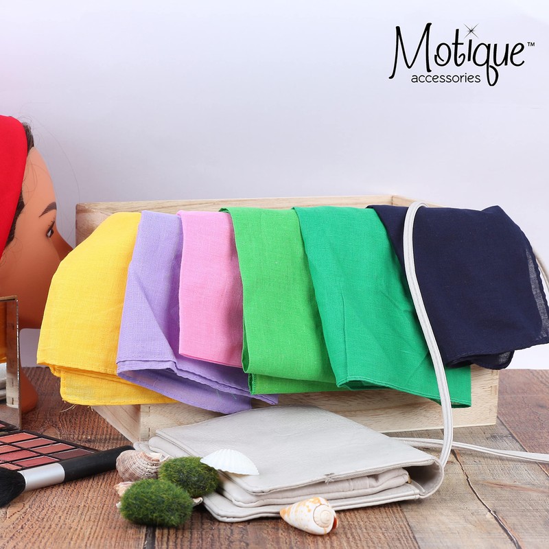 Motique Accessories Extra Large Solid Bandana 27x27 Inch (Hot Pink)