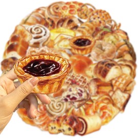 30PCS Vintage Bread Transparent Stickers Bread Party Favors Retro Aesthetic Stickers for Journaling Scrapbooking