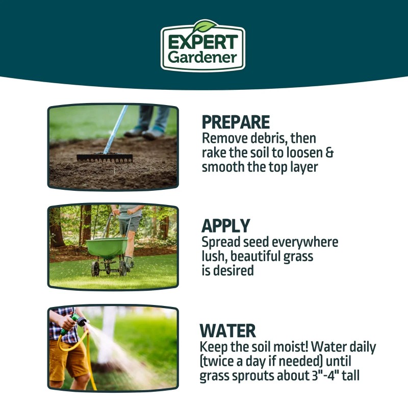 Expert Gardener Kwik Grass Seed Mix, for Sun to Partial