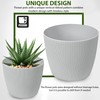 PECZEKO Matte Flower Pot, Plastic Planter, Decorative Pot for Large