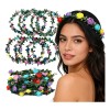 10pz Diadema Corona Flores Luz Led Fiesta Festival