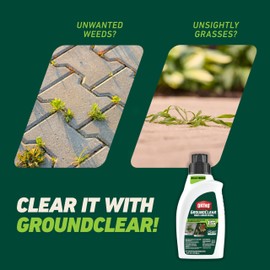 Ortho GroundClear Weed and Grass Killer2 Concentrate, Kills Dandelions, Chickweed, Crabgrass, Moss and More in Patios and Landscapes, OMRI Listed, 32 fl. oz.