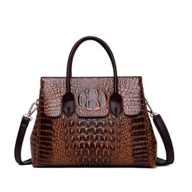 Shoulder Sling Tote Handbag For Women Retro Crocodile Top Handle Shoulder Bag