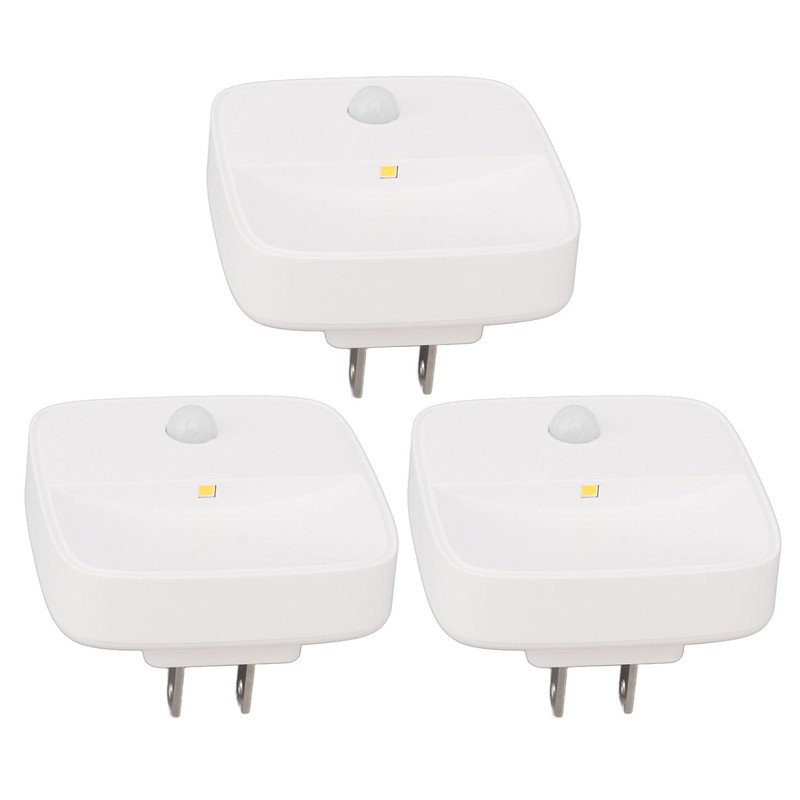 3PCS Plug in Night Light Motion Sensor Dusk to Dawn