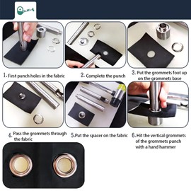 Grommets Tool Metal Eyelets Kit, 2mm Mini Grommets Copper Metal Grommet Kit with 3pcs Install Tool Kit and Storage Box, Eyelets and Grommets for Shoes Clothes Crafts Bag Project