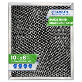Stove Hood Vent Filter 10.5" x 8.8" 41F 97007696 Fit's Nutone & Broan Range Hood Filter Replacement for Ductless Exhaust Fan - Mesh Screen Filters Grease & Carbon Freshens Kitchen Oven Air (1-Pack)