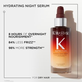 KERASTASE Nutritive 8HR Magic Night Hair Serum - Overnight Beauty Sleep Nourishing Serum, Deeply Conditions, Reduces Tangles & Prevents Frizz, For All Hair Types, 1.01 Fl Oz