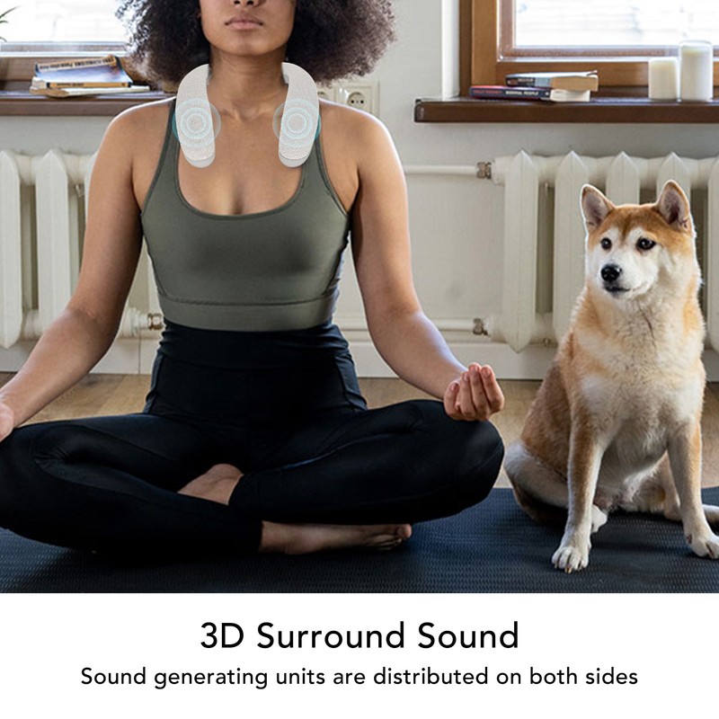 Bluetooth Neckband Speaker Stereo Noise Cancelling Hands Free Wireless Wearable