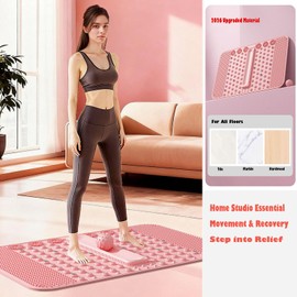 Acupressure Mat for Feet Large 24.6'' x 15.9 ''Foot Massager Mat with Massage Ball Tracks, Soft Silicone Reflexology Mat for Feet Pressure Point Mats Exercise Massage Mat for Feet While Standing