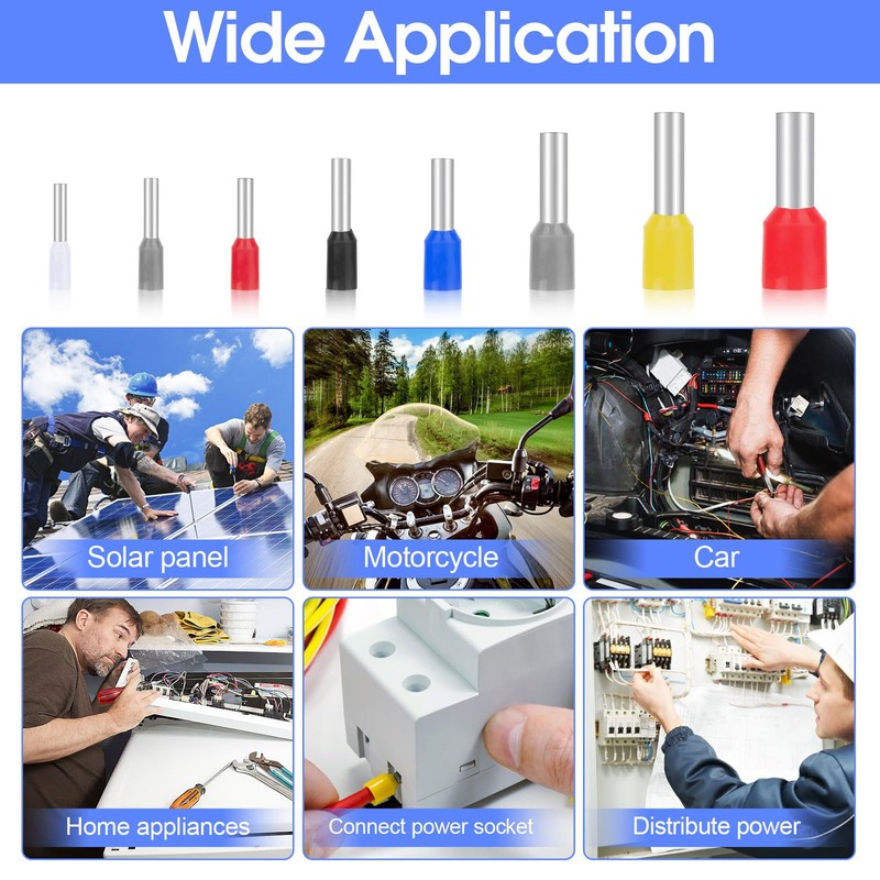 Wire End Ferrules Set of 1800 Assortment 0.5-10 mm², Insulated