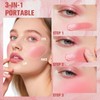Matte Liquid Blush for Cheeks, High Pigment Buildable Cream Blush,