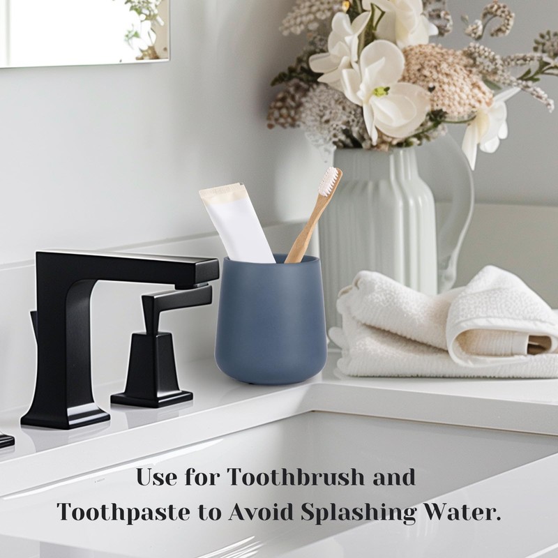 INGOFIN 12 oz Ceramic Toothbrush Holder, Toothpaste Holder and Cup