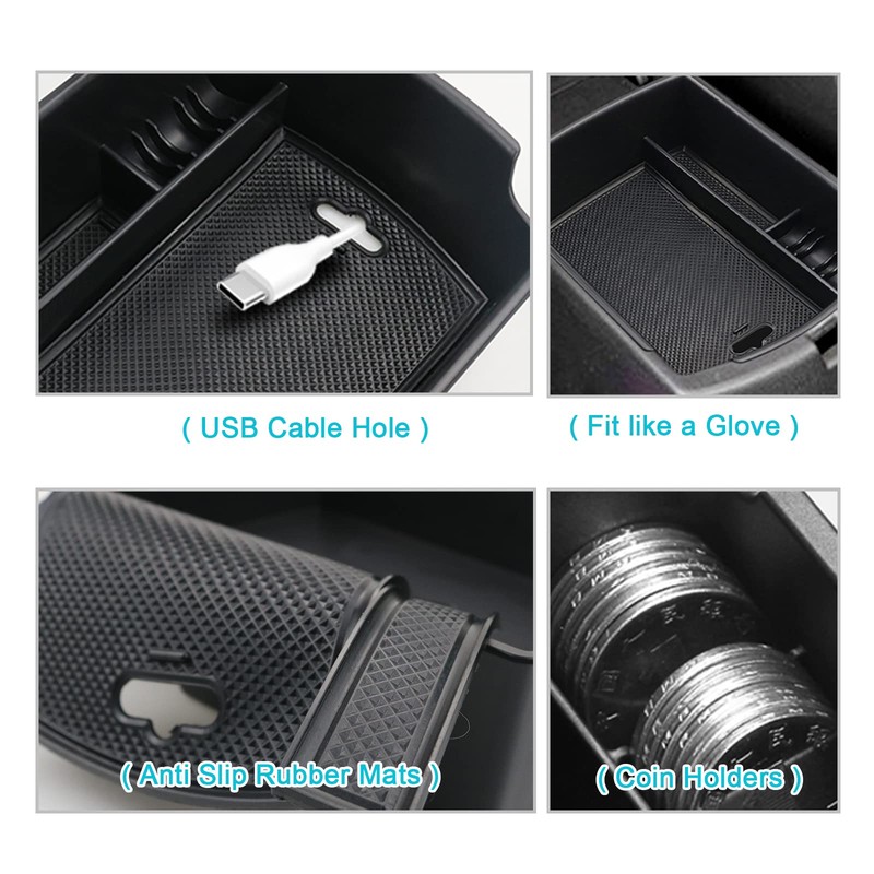 CDEFG Center Console Organizer for 2020 2021 2022 2023 2024