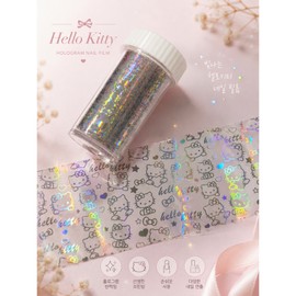 Go Nail Silver Holographic Kitty Nail Film Nail Foil, 1 Piece, Kitty Nail Foil / 고네일  실버 홀로그램 키티 네일필름 네일호일, 1개, 키티네일호일