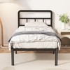 Yicensen 14 Inch Twin XL Bed Frame with Headboard, Heavy