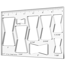 Hecfu 8 in 1 Router Template for Woodworking, Router Jig Bowtie Template for Woodworking, Bowtie Router Template Jig Kit, Butterfly Inlay Template Decorative