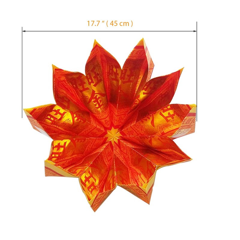 Ancestor Money - Joss Paper Lotus-Shaped Cornucopia Papercraft, Sacrificial Supplies