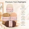 Nissary Soft Chenille Yarn Crochet Kit 4x50g
