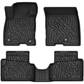 AUTOSAVER88 Floor Mats Fit for Ford Maverick Hybrid 2022 2023 2024 2025 2026, TPE All Weather Custom Fit Floor Liner for 2025 Maverick 1st and 2nd Row Car Mats, Black