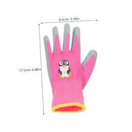 BESPORTBLE 3pairs Boy Girl's Protective Gloves Latex Coated Boy Girl Gardening Gloves Safe for