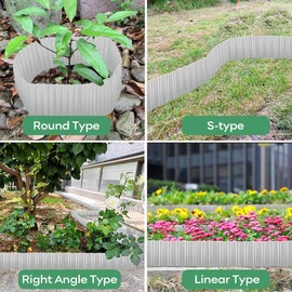 Metal Landscape Edging 12 inch x 20 ft,Corrugated Garden Edging Border Galvanized Sturdy Lawn Edging, Flexible Long Strips Garden Borders for Raised Flower Bed Tree Surrounds -Silvery
