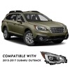 TUSDAR Headlight Assembly Set for 2015-2017 Subaru Outback Halogen Headlamp