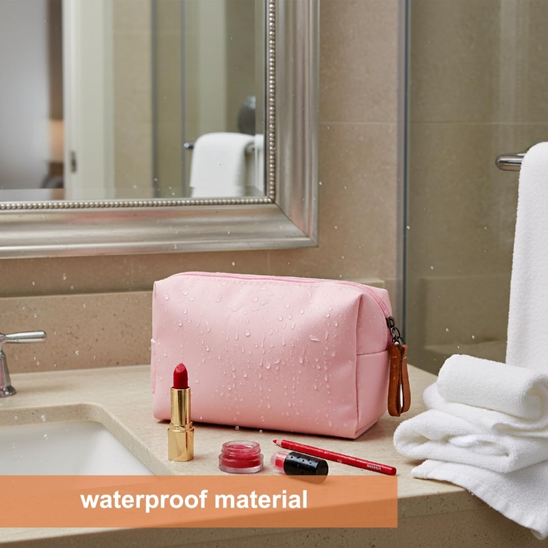 Hopzab 2 PCS Travel Makeup Pouches, Small Waterproof Cosmetic Bag