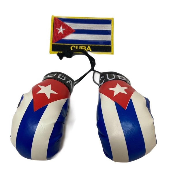 Cuban Flag Boxing Gloves for Car – Rearview Mirror Hanging