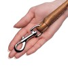 OOPSDOGGY Rolled Leather Dog Lead 6ft Heavy Duty Training Leash